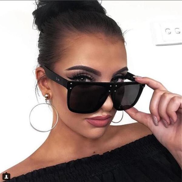 new flat sun glasses oversized goggles mens square sunglasses women fashion famous brand rivet black eyewear gafas de sol254b, White;black
new flat sun glasses oversized goggles mens square sunglasses women fashion famous brand rivet black eyewear gafas de sol254b, White;black