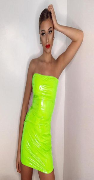 strapless pu leather high waist dresses neon green summer women fashion slim bodycon party club dress2291226, Black;gray
strapless pu leather high waist dresses neon green summer women fashion slim bodycon party club dress2291226, Black;gray