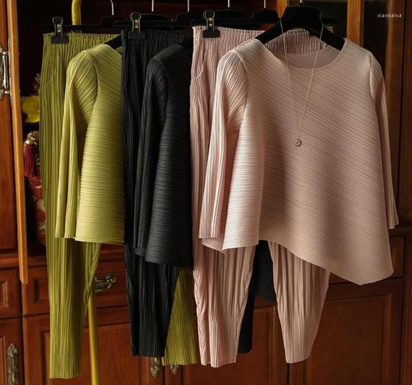 women039s two piece pants miyake pleats classic sets 2022 spring irregular loose long sleeve harem women casual vintage de4094235, White
women039s two piece pants miyake pleats classic sets 2022 spring irregular loose long sleeve harem women casual vintage de4094235, White
