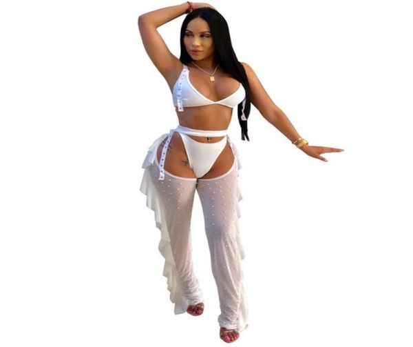 adogirl 3 piece set bra thongs pearls ruffle sheer mesh pants night club outfits fashion bikini trousers suit 3 colors3491421, Gray
adogirl 3 piece set bra thongs pearls ruffle sheer mesh pants night club outfits fashion bikini trousers suit 3 colors3491421, Gray