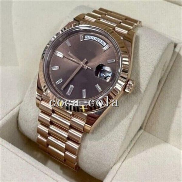 counter quality watch rbr 40mm 18k rose gold chocolate baguettes dial movement automatic mens gd bracelet men's watches234p, Slivery;brown
counter quality watch rbr 40mm 18k rose gold chocolate baguettes dial movement automatic mens gd bracelet men's watches234p, Slivery;brown