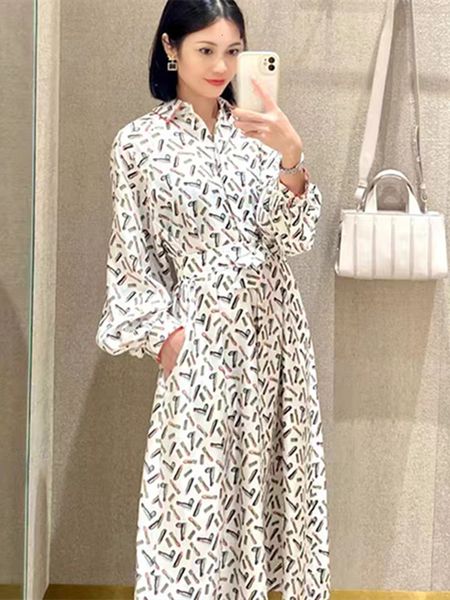 basic casual dresses women lipstick pattern printed midcalf dress 100% silk turndown collar long sleeve autumn female elegant laceup robe 23, Black;gray
basic casual dresses women lipstick pattern printed midcalf dress 100% silk turndown collar long sleeve autumn female elegant laceup robe 23, Black;gray