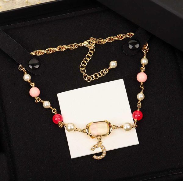 luxury quality charm choker pendant necklace with pink and nature beads crystal have box stamp ps44379777982, Golden
luxury quality charm choker pendant necklace with pink and nature beads crystal have box stamp ps44379777982, Golden