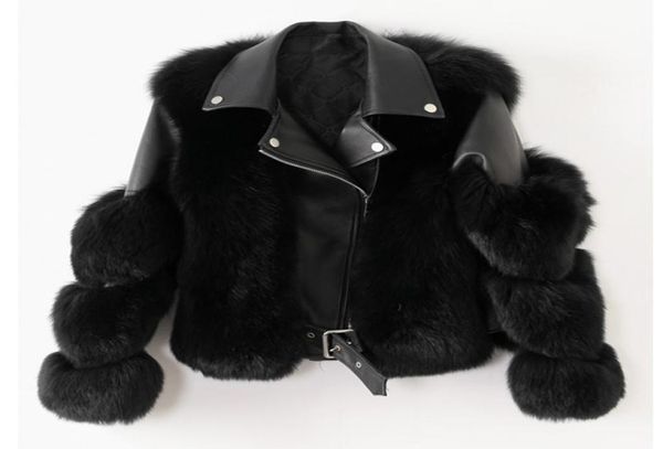 2021 whole leather high imitation fox fur coat slim fashion women039s motorcycle suit short stitching waistcoat8094461, Black
2021 whole leather high imitation fox fur coat slim fashion women039s motorcycle suit short stitching waistcoat8094461, Black