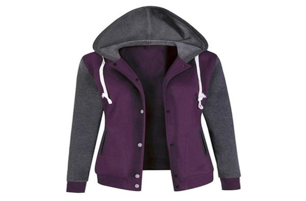 women hoody pocket jackets coats 2018 autumn casual stitching long sleeve hooded single breasted jacket ladies outerwear coat8808842, Black;brown
women hoody pocket jackets coats 2018 autumn casual stitching long sleeve hooded single breasted jacket ladies outerwear coat8808842, Black;brown