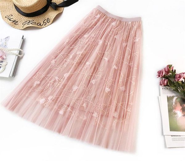 floral embroidery aline tutu lace mesh skirt women elegant tulle long pleated skirt women midi skirt summer 249z8000073, Black;gray
floral embroidery aline tutu lace mesh skirt women elegant tulle long pleated skirt women midi skirt summer 249z8000073, Black;gray