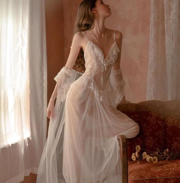 women039s sleepwear lace mesh pajamas nightgown long bride robe wedding pijama white bathrobe female women homewear2018372, Black;red
women039s sleepwear lace mesh pajamas nightgown long bride robe wedding pijama white bathrobe female women homewear2018372, Black;red