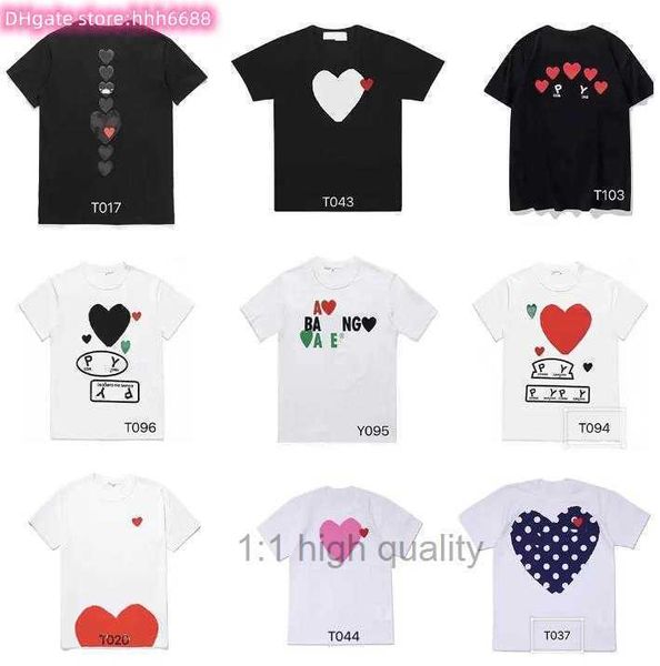 men's t-shirts 23ss summer mens t-shirts play short sleeve womens badge embroidery heart red fgio, White;black
men's t-shirts 23ss summer mens t-shirts play short sleeve womens badge embroidery heart red fgio, White;black