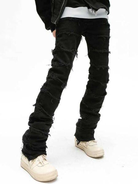 skinny men's black jeans mens denim jeans heavy destruction ripped biker jeans european american streetwear hip hop baggy pants for men, Blue
skinny men's black jeans mens denim jeans heavy destruction ripped biker jeans european american streetwear hip hop baggy pants for men, Blue