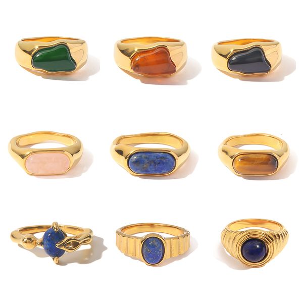 band rings uworld tarnish vintage natural stone ring for women stylish metal texture 18 k finger jewelry accessories anillos mujer 230822, Silver
band rings uworld tarnish vintage natural stone ring for women stylish metal texture 18 k finger jewelry accessories anillos mujer 230822, Silver