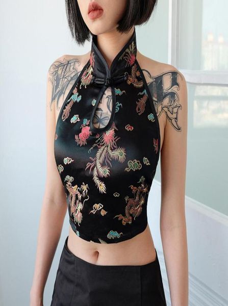 weania backless lace up crop turtleneck tank 2018 summer women sleeveless sheath vintage print china style tank 591887, White
weania backless lace up crop turtleneck tank 2018 summer women sleeveless sheath vintage print china style tank 591887, White