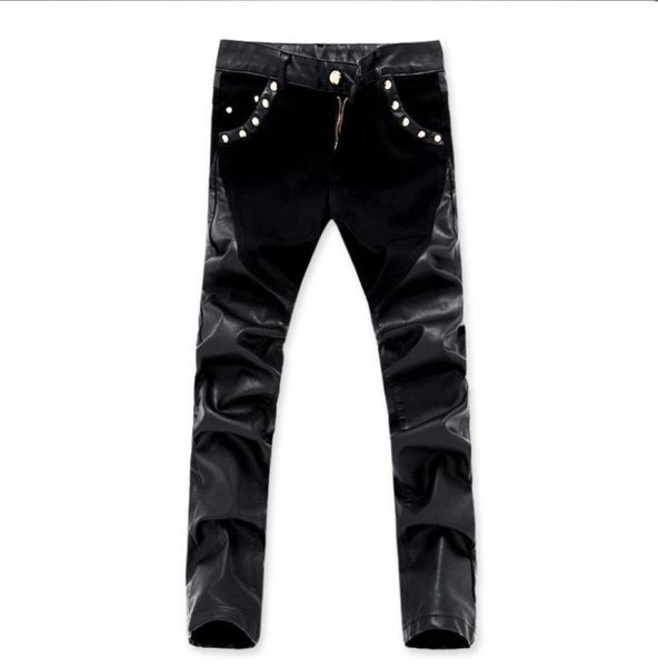 men039s jeans arrivals casual men slim fit leather pants skinny denim trousers 28 363430164, Blue
men039s jeans arrivals casual men slim fit leather pants skinny denim trousers 28 363430164, Blue
