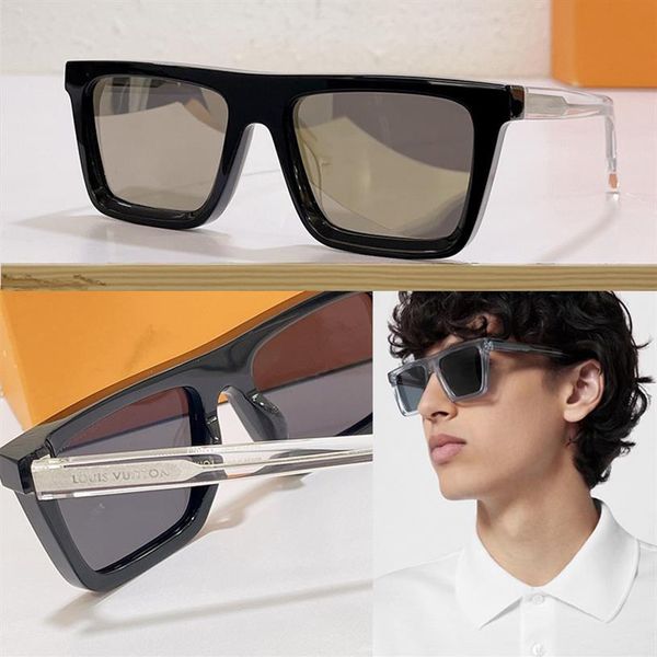 mens splicing sunglasses transparent clear leg grey silver mirror lens gafa de sol z1810 women fashion engraved brand sun glasses 165m, White;black
mens splicing sunglasses transparent clear leg grey silver mirror lens gafa de sol z1810 women fashion engraved brand sun glasses 165m, White;black