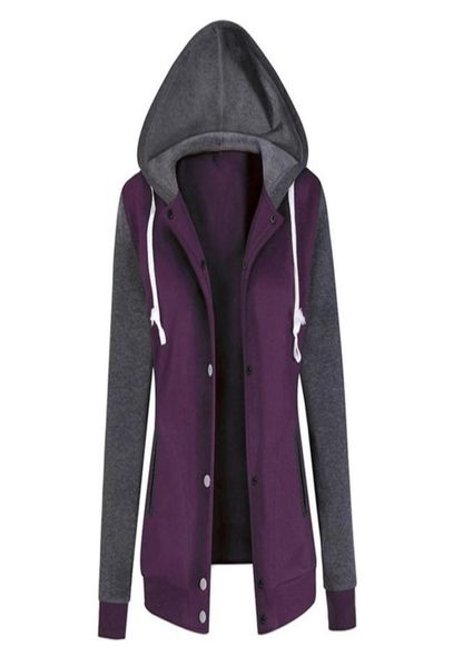 women hoody pocket jackets coats 2018 autumn casual stitching long sleeve hooded single breasted jacket ladies outerwear coat5416945, Black;brown
women hoody pocket jackets coats 2018 autumn casual stitching long sleeve hooded single breasted jacket ladies outerwear coat5416945, Black;brown