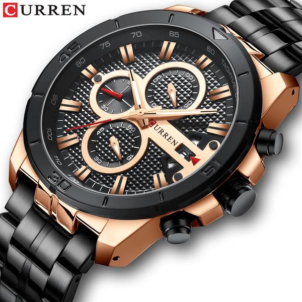 curren men watch brand luxury chronograph quartz watches stainless steel business wristwatches men clock relogio masculino248t, Slivery;brown
curren men watch brand luxury chronograph quartz watches stainless steel business wristwatches men clock relogio masculino248t, Slivery;brown