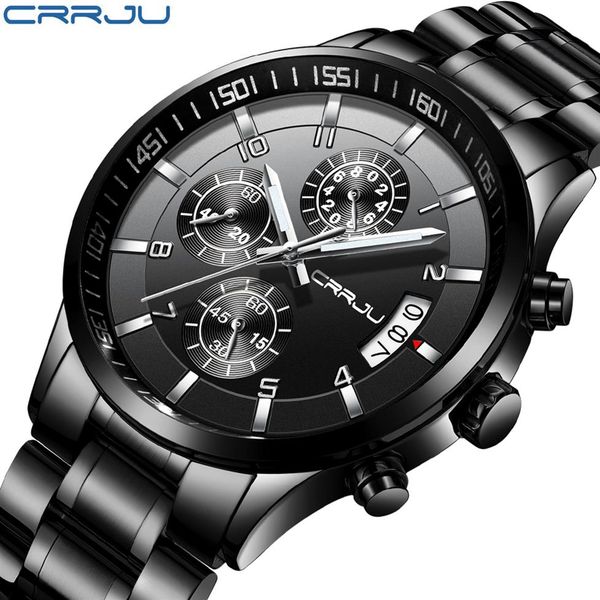 crrju brand men chronograph luxury waterproof watches fashion black business stainless steel clock for men relogio masculino193y, Slivery;brown
crrju brand men chronograph luxury waterproof watches fashion black business stainless steel clock for men relogio masculino193y, Slivery;brown