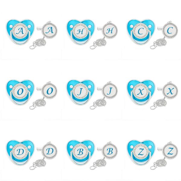 blue baby pacifier and pacifier clips bpa 26 letters name silicone infant nipple gold bling newborn dummy soother
blue baby pacifier and pacifier clips bpa 26 letters name silicone infant nipple gold bling newborn dummy soother