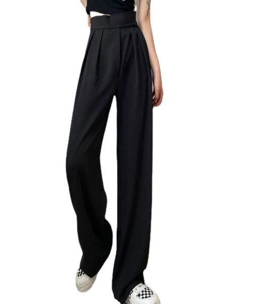solid black casual pants women wide leg trousers office lady adjustable waist mopping draped baggy elegant tender8974884, Black;white
solid black casual pants women wide leg trousers office lady adjustable waist mopping draped baggy elegant tender8974884, Black;white
