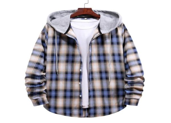 men casual shirts long sleeve hoodie jacket plaid button down flannel loose shirts plus size fashion3592117, White;black
men casual shirts long sleeve hoodie jacket plaid button down flannel loose shirts plus size fashion3592117, White;black