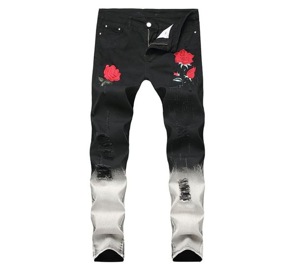 sokotoo men039s fashion rose flower embroidery ripped jeans slim tie and dye gradient color holes denim pants9423065, Blue
sokotoo men039s fashion rose flower embroidery ripped jeans slim tie and dye gradient color holes denim pants9423065, Blue