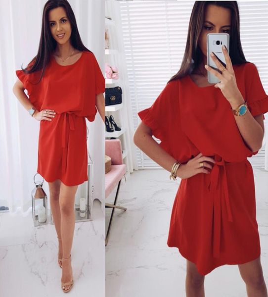 summer new fashion loose women dress casual bat sleeve ruffled solid ladies dresses oneck belt elegant party female vestidos9862255, Black;gray
summer new fashion loose women dress casual bat sleeve ruffled solid ladies dresses oneck belt elegant party female vestidos9862255, Black;gray