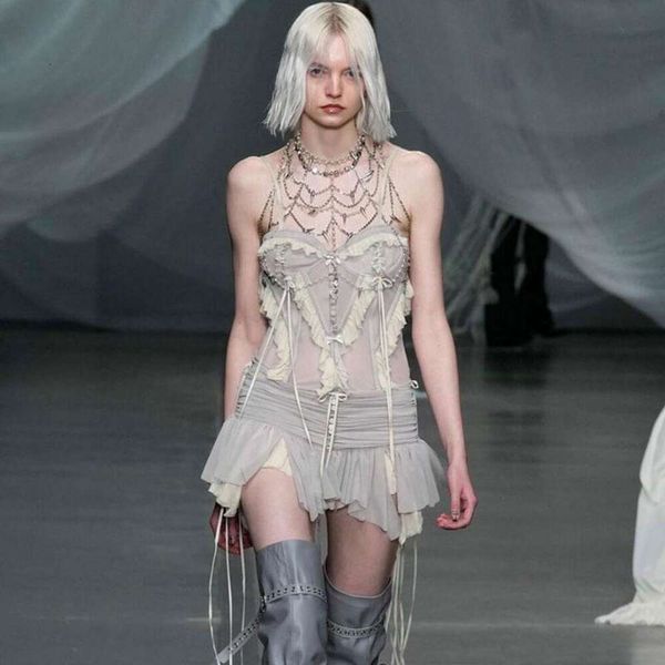 vintage wandering girl mesh skirts stitching irregular low waist skirt mini, Black
vintage wandering girl mesh skirts stitching irregular low waist skirt mini, Black