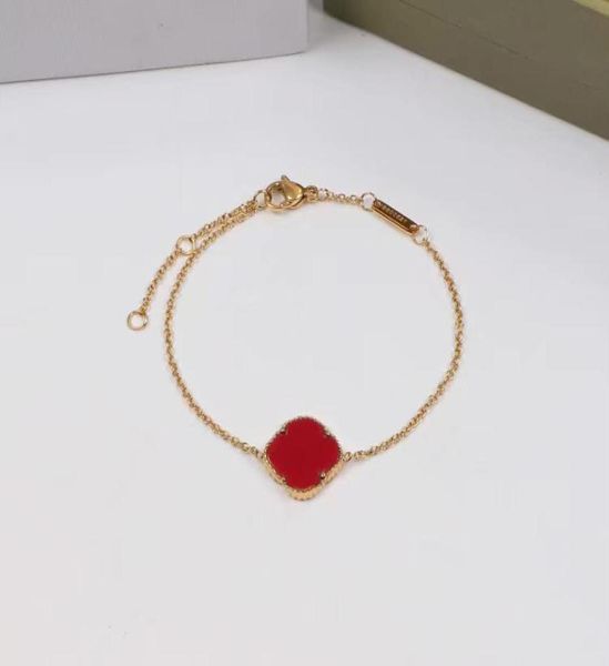 women designer bangles red color titanium steel single fourleaf flower bracelet luxury couple bracelets wedding party6186704, Black
women designer bangles red color titanium steel single fourleaf flower bracelet luxury couple bracelets wedding party6186704, Black