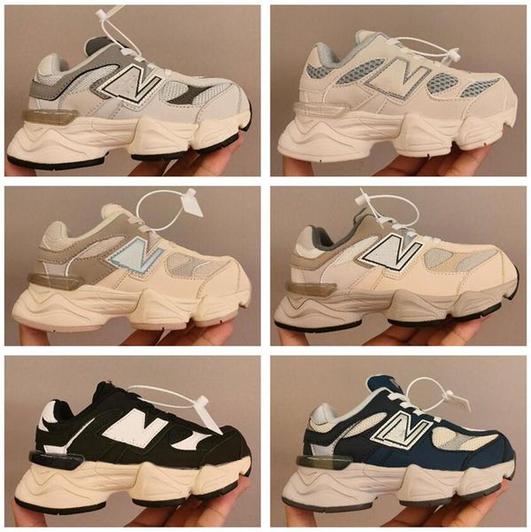 

9060 sneakers new balances shoes nb kids rain cloud grey sea salt bricks wood bodega age of discovery blue on running tn big kids trainers, Black