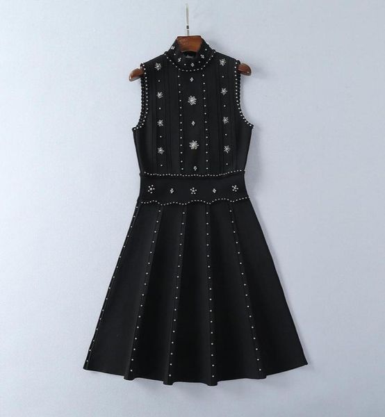 610 runway dress brand same style dress sleeveless crew neck beads kint womens clothes luxury fashion dress sh2727152, Black
610 runway dress brand same style dress sleeveless crew neck beads kint womens clothes luxury fashion dress sh2727152, Black