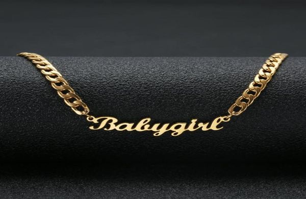lovely gift gold color babygir name necklace stainless steel nameplate choker handwriting signature necklace for girls2222455, Silver
lovely gift gold color babygir name necklace stainless steel nameplate choker handwriting signature necklace for girls2222455, Silver