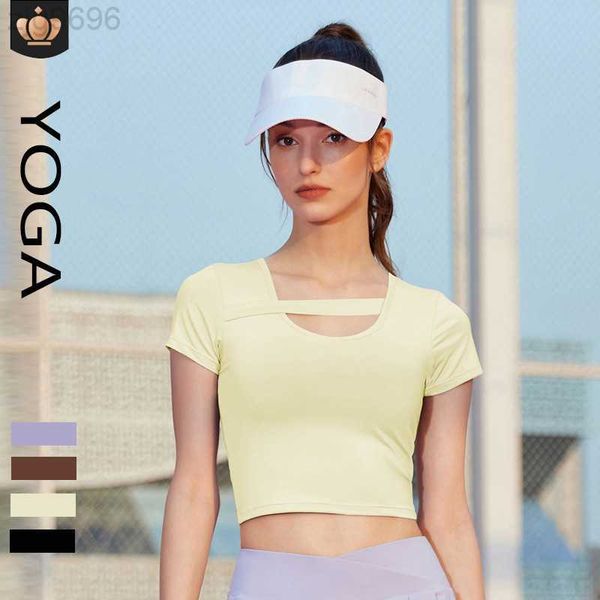 desginer al yoga t shirt short sleeve women's summer new slim fit open navel sports t-shirt fixed one piece cup running fitness top, White
desginer al yoga t shirt short sleeve women's summer new slim fit open navel sports t-shirt fixed one piece cup running fitness top, White