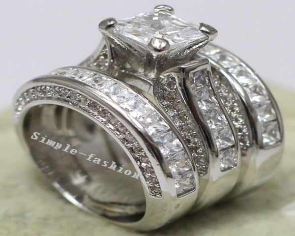 vecalon women fashion jewelry full princess cut 15ct cz diamond engagement wedding band ring set 14kt white gold filled ring7180751003094, Slivery;golden
vecalon women fashion jewelry full princess cut 15ct cz diamond engagement wedding band ring set 14kt white gold filled ring7180751003094, Slivery;golden