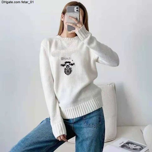 designers clothing women knit crow neck sweaters p letter long sleeve clothing pullover oversized, White;black
designers clothing women knit crow neck sweaters p letter long sleeve clothing pullover oversized, White;black