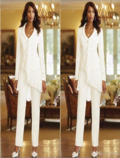 2020 sheath elegant three pieces mothers pant suits custom made ruffles chiffon mother of the bride gowns long sleeves4859482, Black;red
2020 sheath elegant three pieces mothers pant suits custom made ruffles chiffon mother of the bride gowns long sleeves4859482, Black;red