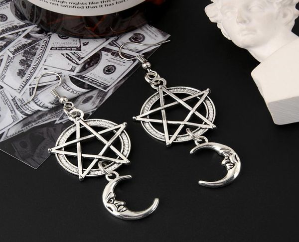new fashion gothic retro punk vintage pentagram moon charms dangle earrings for women jewelry party gifts5630719, Golden
new fashion gothic retro punk vintage pentagram moon charms dangle earrings for women jewelry party gifts5630719, Golden