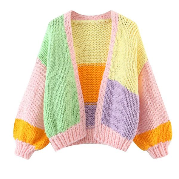 womens knits tees women loose sweet knit cardigan spring and autumn fashion patchwork lantern sleeve sweater crop handmade small jacket 2308, White
womens knits tees women loose sweet knit cardigan spring and autumn fashion patchwork lantern sleeve sweater crop handmade small jacket 2308, White