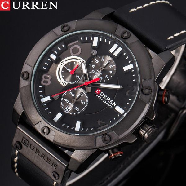 new watches men luxury brand curren fashion sports wristwatch chronograph leather strap quartz male clock relogio masculino269a, Slivery;brown
new watches men luxury brand curren fashion sports wristwatch chronograph leather strap quartz male clock relogio masculino269a, Slivery;brown