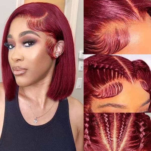 99j bob wigs lace front human hair wigs 13x4 lace frontal human hair wig burgundy short bob cut straight human hair bob wigs, Black
99j bob wigs lace front human hair wigs 13x4 lace frontal human hair wig burgundy short bob cut straight human hair bob wigs, Black
