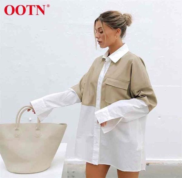 ootn splicing leather shirt woman long sleeve pocket ladies blouse casual chic elegant female fashion autumn winter 2104153792874, White
ootn splicing leather shirt woman long sleeve pocket ladies blouse casual chic elegant female fashion autumn winter 2104153792874, White