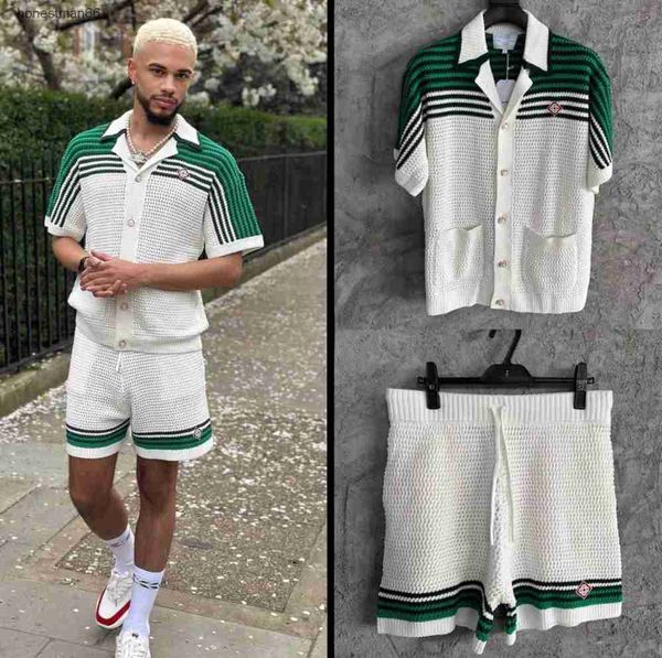 casablanc 2023 desginer knit sets classic v-neck short sleeve small fragrant style knitted cardigan striped embroidery hollowed out sweater, White;black
casablanc 2023 desginer knit sets classic v-neck short sleeve small fragrant style knitted cardigan striped embroidery hollowed out sweater, White;black