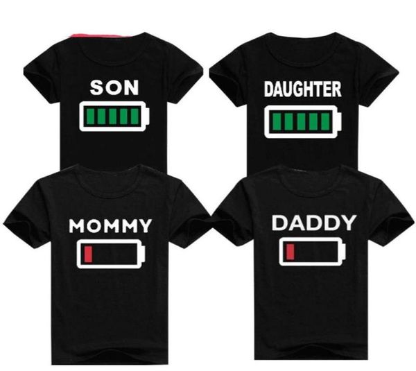 family clothing mommy daughter son summer battery t shirt father motherkids matching outfits mother clothes2216553, White;black
family clothing mommy daughter son summer battery t shirt father motherkids matching outfits mother clothes2216553, White;black