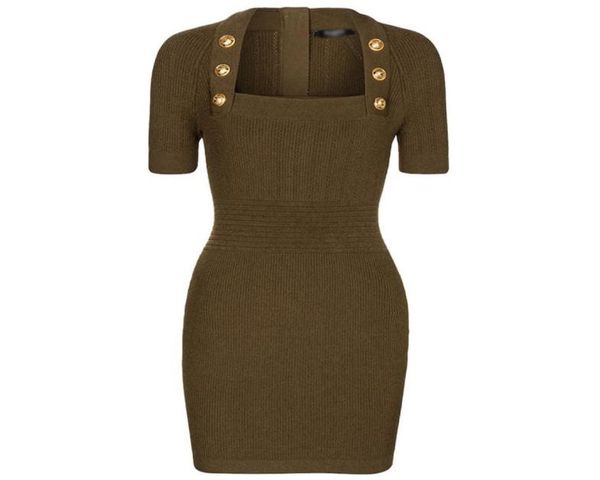 designer women runway dresses square neck short sleeve double breasted sheath slim long knitted milan dress e425203480, Black
designer women runway dresses square neck short sleeve double breasted sheath slim long knitted milan dress e425203480, Black