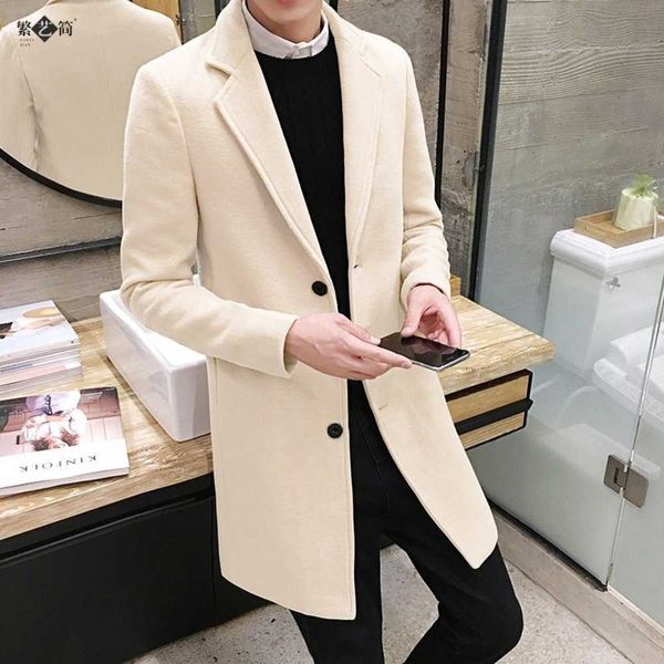 designer winter mens woolen trench coats long jacket men's fashion slim coat 10 color options overcoat men black white khaki red windbr, Tan;black
designer winter mens woolen trench coats long jacket men's fashion slim coat 10 color options overcoat men black white khaki red windbr, Tan;black