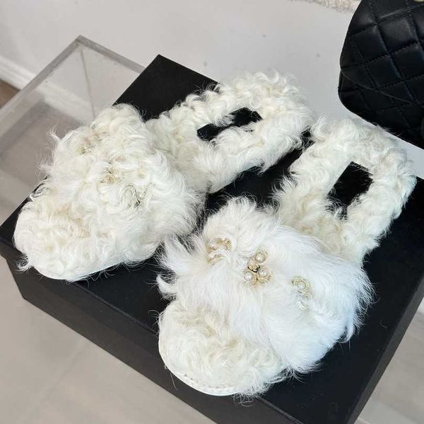 100+ winter indoor fur slippers mohair furry slides women paris fashion fur fluffy plush flats interlocking c pearls clover buckle mules ind, Black
100+ winter indoor fur slippers mohair furry slides women paris fashion fur fluffy plush flats interlocking c pearls clover buckle mules ind, Black