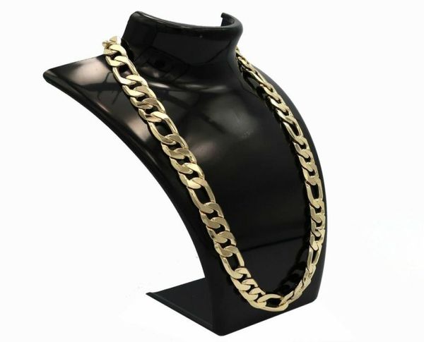 men039s necklace 14k gold finish figaro link chain thick hip hop 24quot 12mm6447471, Silver
men039s necklace 14k gold finish figaro link chain thick hip hop 24quot 12mm6447471, Silver