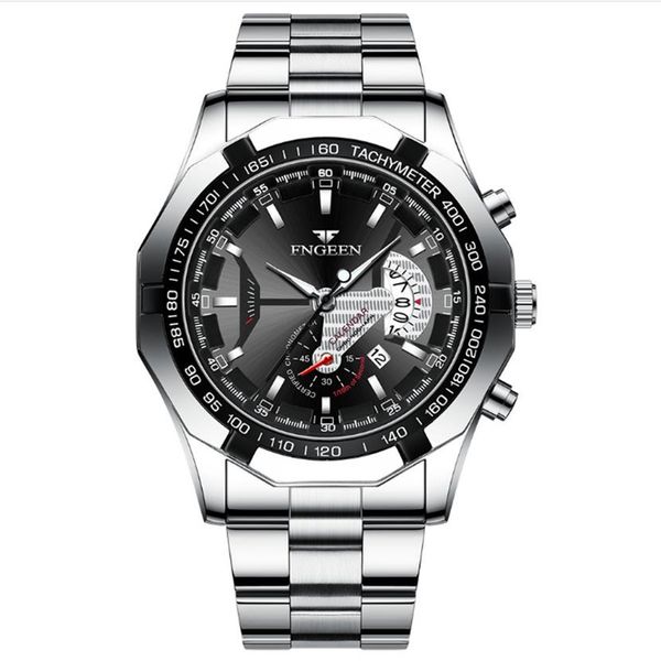 fngeen brand white steel quartz mens watches crystal glass watch date 44mm diameter personality stylish man wristwatches221n, Slivery;brown
fngeen brand white steel quartz mens watches crystal glass watch date 44mm diameter personality stylish man wristwatches221n, Slivery;brown