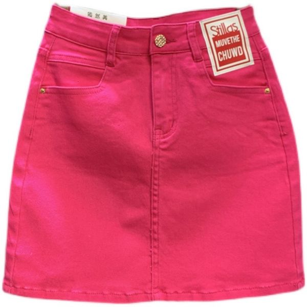 two piece dres s washed cotton elastic rose red denim skirt korean slim bodycon 230822, White
two piece dres s washed cotton elastic rose red denim skirt korean slim bodycon 230822, White