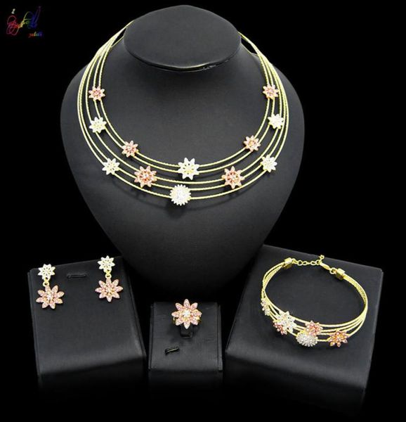yulaili dubai gold jewelry sets for women party flower shape crystal necklace earrings bracelet ring wedding bridal jewellery2049887, Black
yulaili dubai gold jewelry sets for women party flower shape crystal necklace earrings bracelet ring wedding bridal jewellery2049887, Black