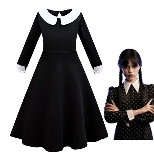 girl's dresses kids wednesday addams family cosplay costume addams dress girls outfits vintage black printing clothes halloween role co, Red;yellow
girl's dresses kids wednesday addams family cosplay costume addams dress girls outfits vintage black printing clothes halloween role co, Red;yellow