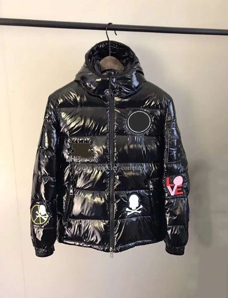 embroidery badge mens down jacket skeleton design men puffer jacket designer down jacket mens winter fashion coat size 1--5, Black 
embroidery badge mens down jacket skeleton design men puffer jacket designer down jacket mens winter fashion coat size 1--5, Black